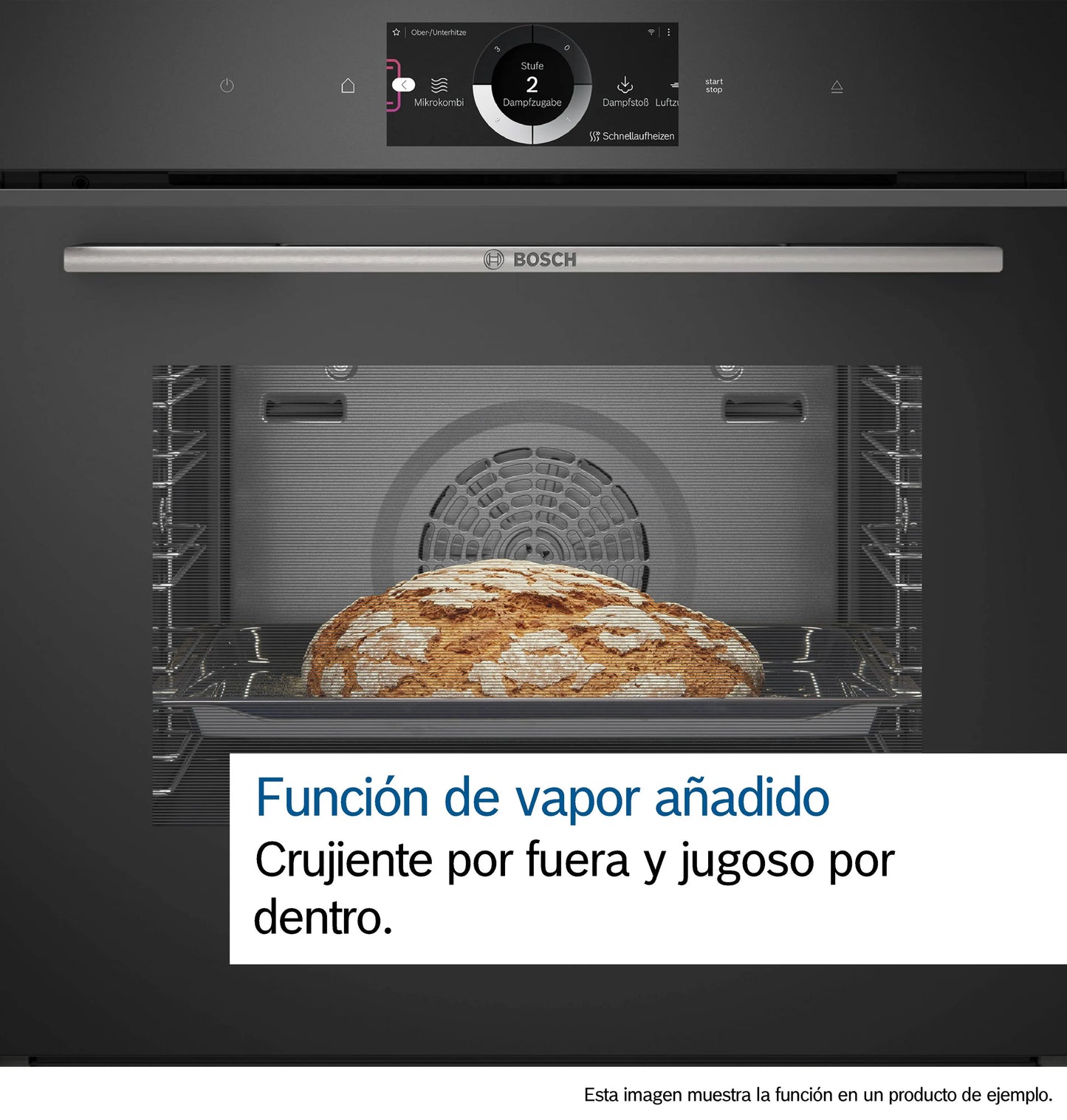 Horno Multifunción Bosch Serie 8 Black 60 cm – Con Vapor HRG7361B1