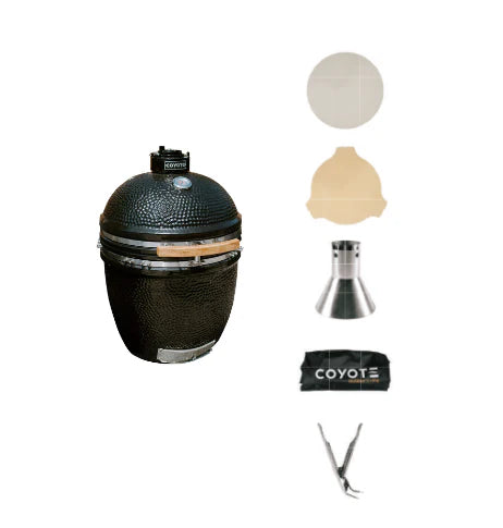 Asador de carbón cerámico con base + Accesorios de asado - C1CHCS + ASADO ACC - Coyote