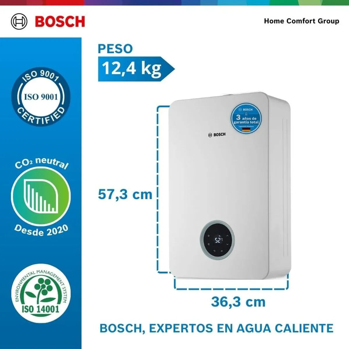 Calentador de agua Bosch De 15 Lts Tiro Forzado Para Gas Propano– THERM 5600 F GLP
