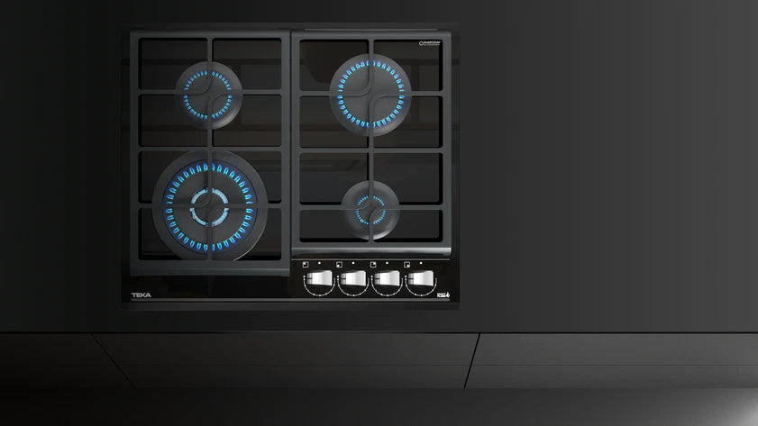 Cubierta a Gas 60 cm Teka Cristal Negro - GZC64320XBB