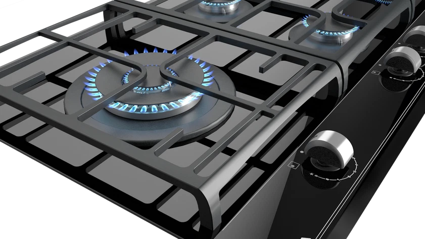 Cubierta a gas 5 puestos 90 cm Cristal negro Teka - GZC95320XBB