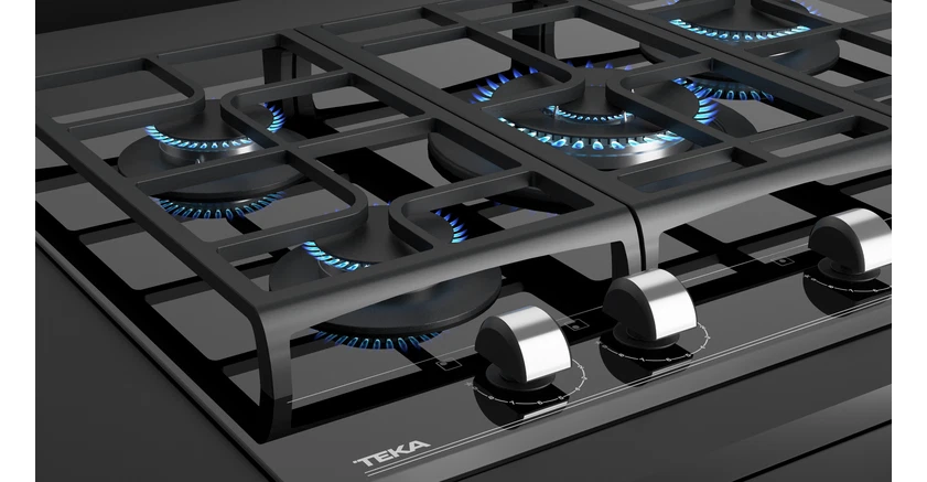 Cubierta a Gas 70 cm Teka Cristal Negro - GZC75330XBB