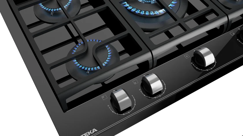 Cubierta a Gas 70 cm Teka Cristal Negro - GZC75330XBB