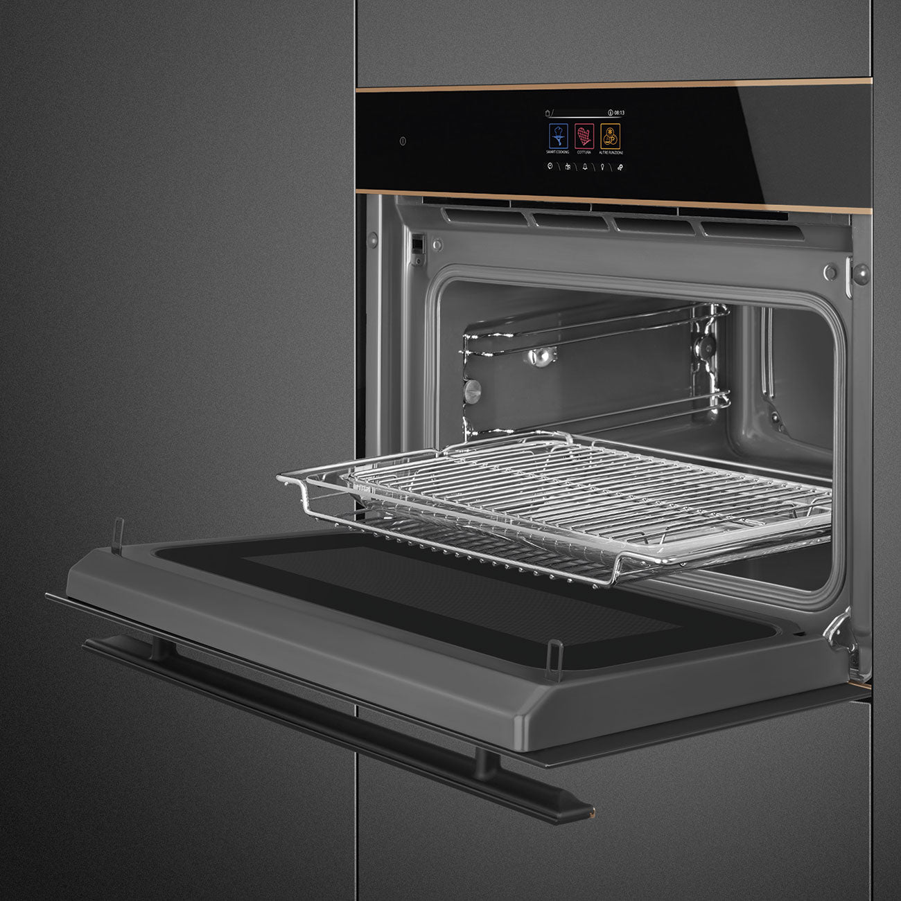 Microondas Combi 45 cm Smeg Dolce NOVO - SO4604M2PNR