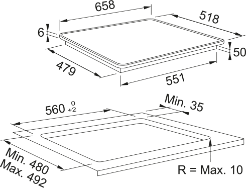 Placa de Inducción Franke FMA654IFPXS | 65 cm | 4 Zonas (2 Flex)