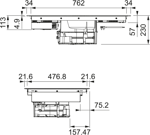 Placa de Inducción con Campana Integrada de 83 cm Franke  FMA 839 HI