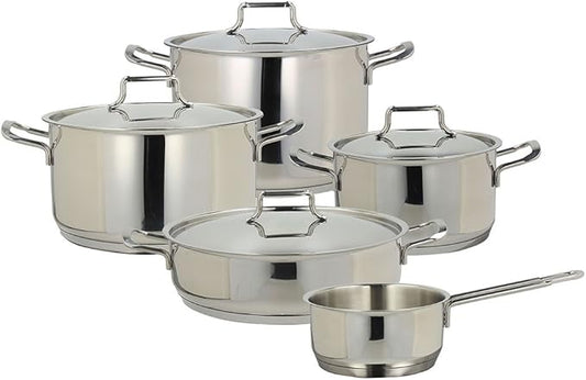 Set de Ollas y Sartenes Tognana VANITOSA 9 Piezas – Grancucina | Acero inoxidable de Alta Calidad