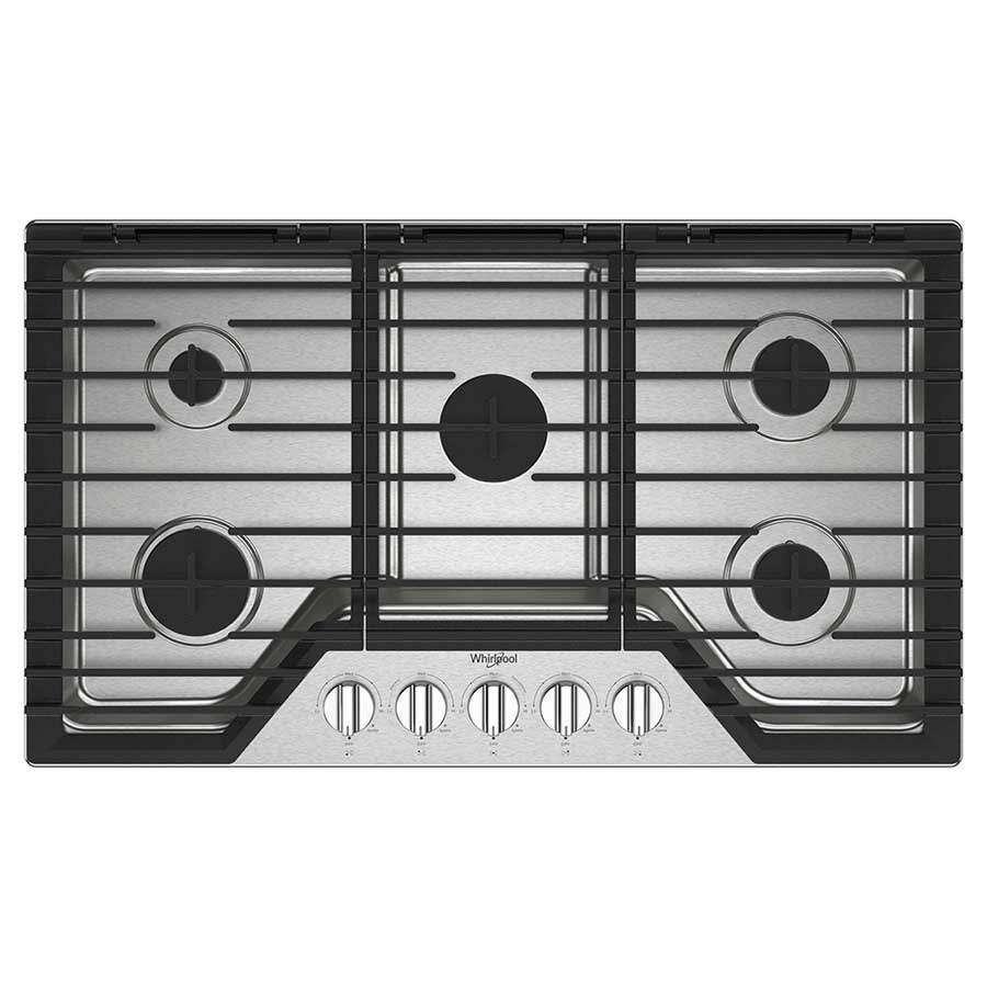 Cubierta a gas 5 quemadores 36"-91cm / Acero inoxidable Whirlpool - WCGK5036PS