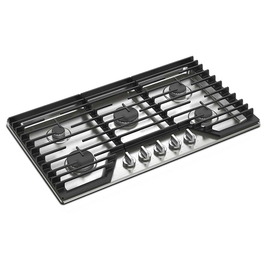 Cubierta a gas 5 quemadores 36"-91cm / Acero inoxidable Whirlpool - WCGK5036PS