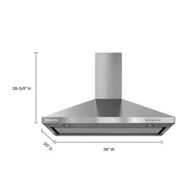 Campana Extractora de Pared KitchenAid 92 cm KVWB406DSS