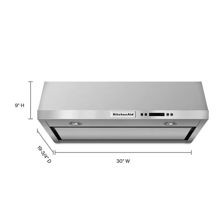 Campana Extractora Bajo Mueble KitchenAid 76 cm KVUB600DSS