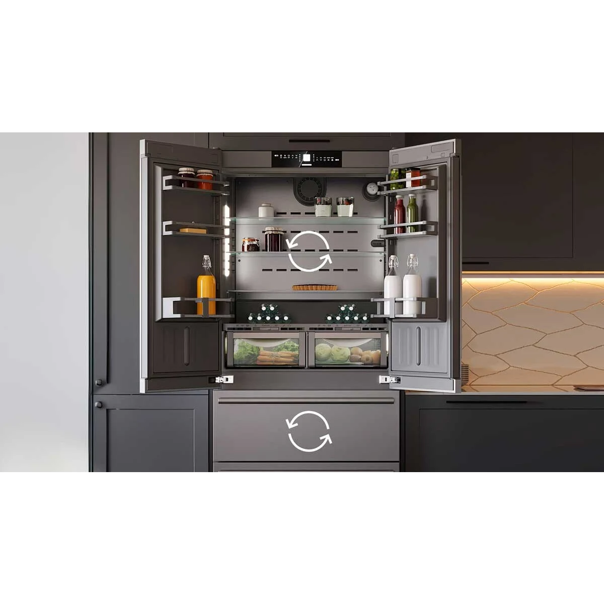 Refrigerador-Congelador de Integración Panelable, 75 cms Liebherr - HC1580G Derecha