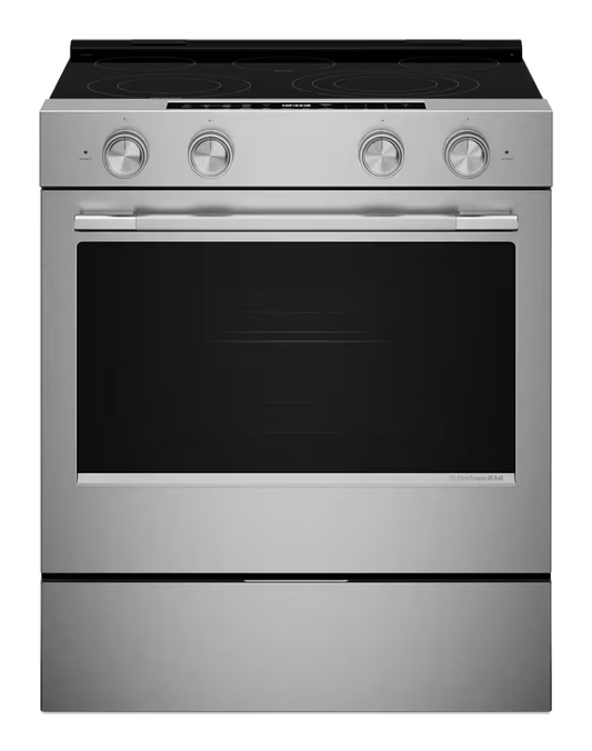 Estufa Eléctrica de Piso KitchenAid 76 cm con Air Fry y Convección KSES530SPS - Kitchen Aid