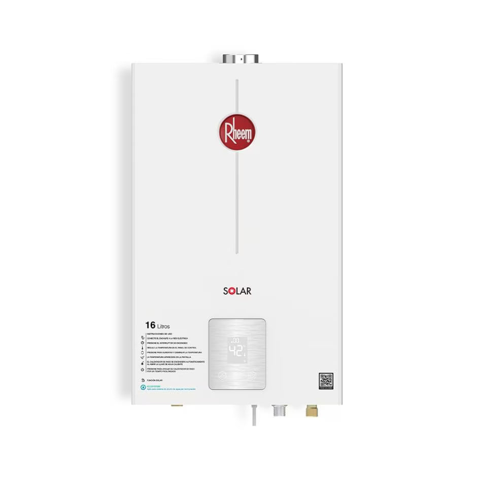 Calentador de agua Rheem 16 Litros Tiro Forzado Para Gas Natural