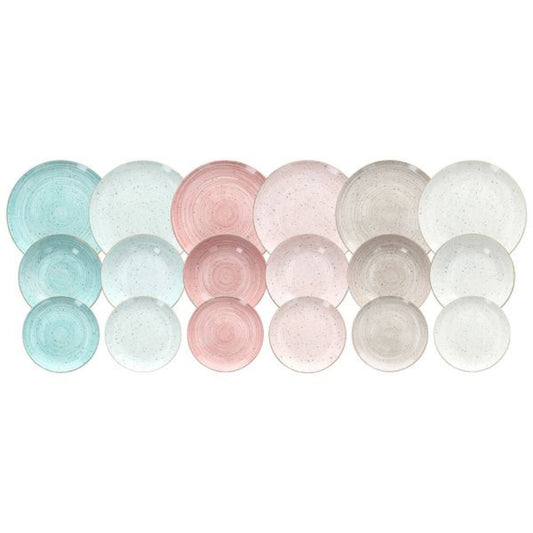 VAJILLA DE MESA 18 PIEZAS | COLECCIÓN METROPOLIS PIMIENTA BAMBU