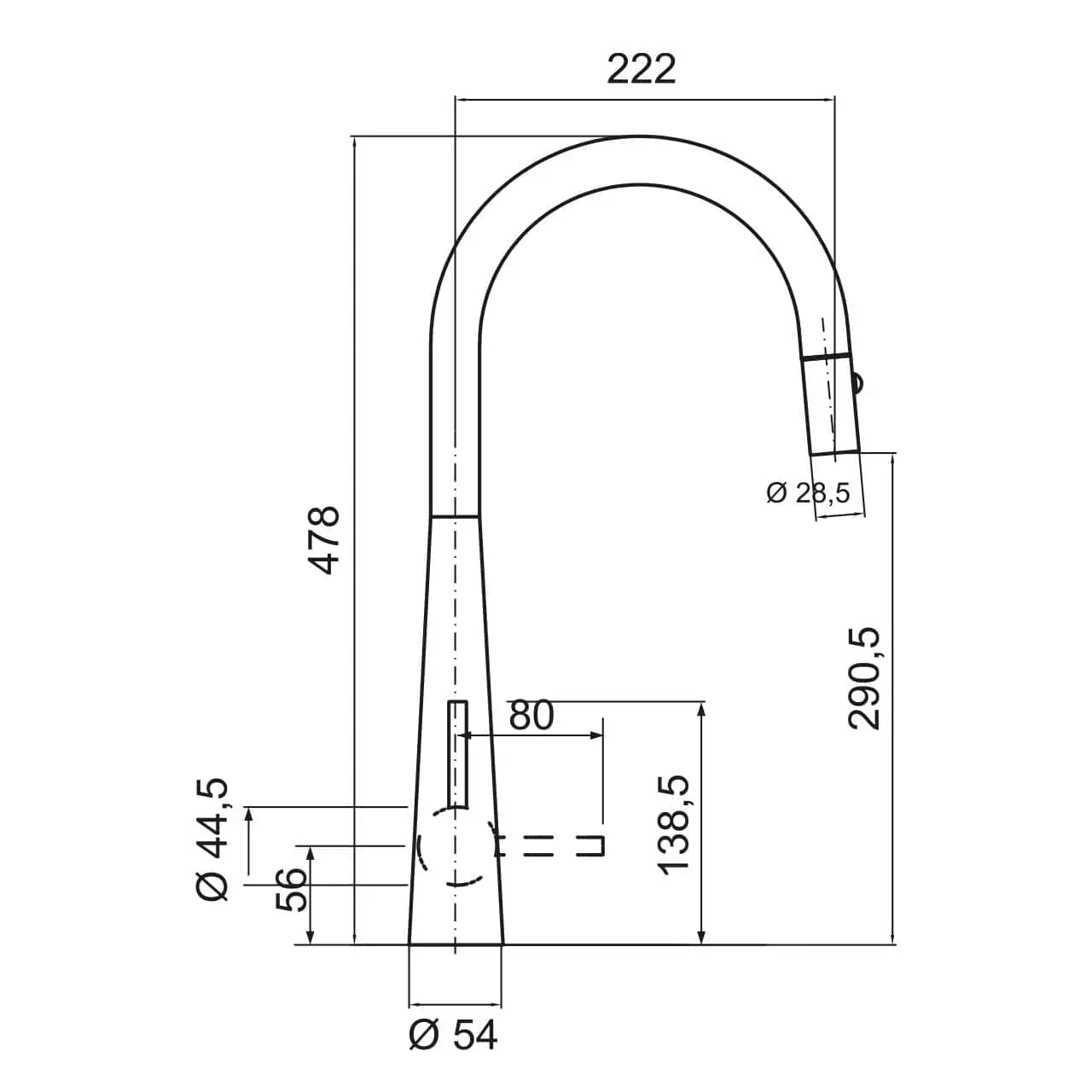 Griferia Extensible Cohelum Blanco Calipso - FG002GW
