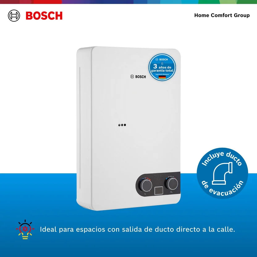 Calentador de agua Bosch para Gas Natural De 12 Litros Tiro Forzado - Therm 1400 F GN