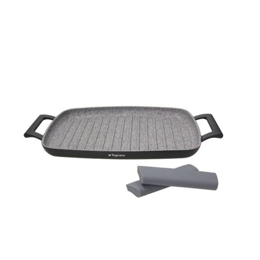 PARRILLA RECTANGULAR – Aluminio Forjado con Agarraderas de Silicona